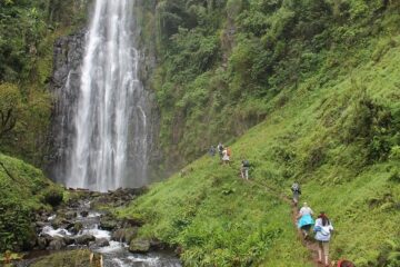 Walk from Materuni village to Kuringe waterfall